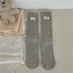 New Autumn and Winter Sweet Ruffled Socks for Girls Solid Color Mid-calf Length. Cozy, stylish and perfect for cooler we — photo 27