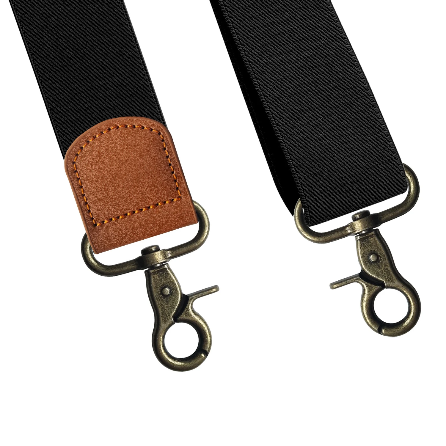 Elastic X-type Suit Pants Suspenders with Bronze Hook Buckle Strap Clip, offering a secure and stylish fit for formal we — photo 2