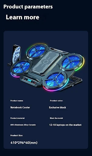 Title 1, Notebook Play Speed Cooling 4-core Laptop Coole...