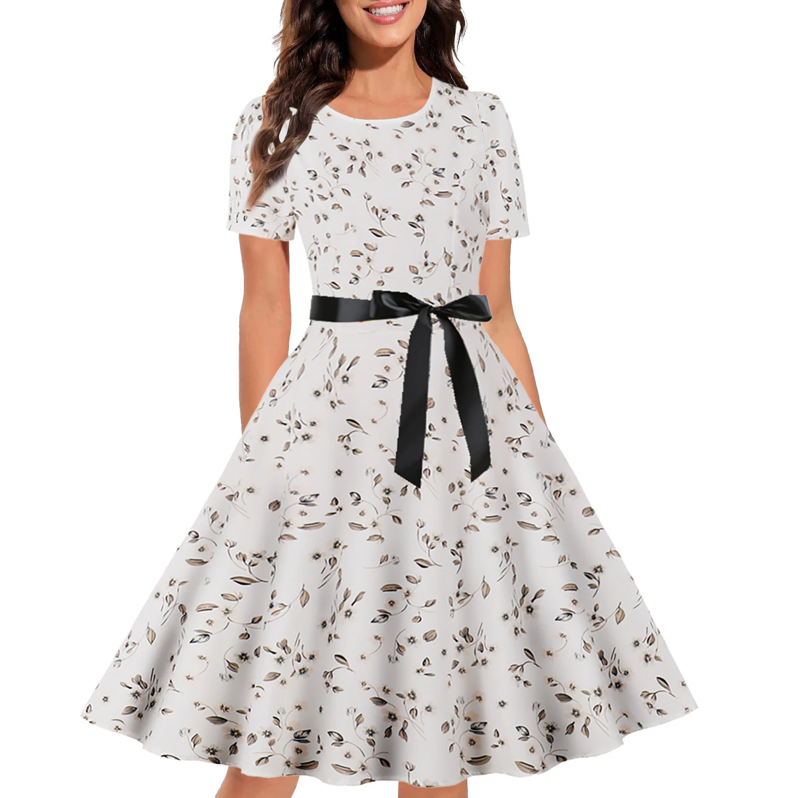 Title 18, Womens Graceful And Fashionable Round Neck Sli...