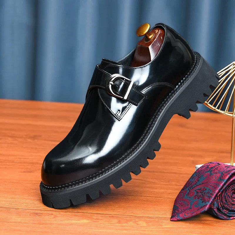 Fashion Shiny Surface Shoes Men's Casual British Style Comfortable and Stylish Perfect for Everyday Wear and Special Occ — photo 15