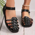 Sandálias Romanas Femininas Rasteirinhas Vazadas Retrô Tecidas. Conforto e Estilo para o Verão. Perfeitas para o Dia a Dia. — foto 11