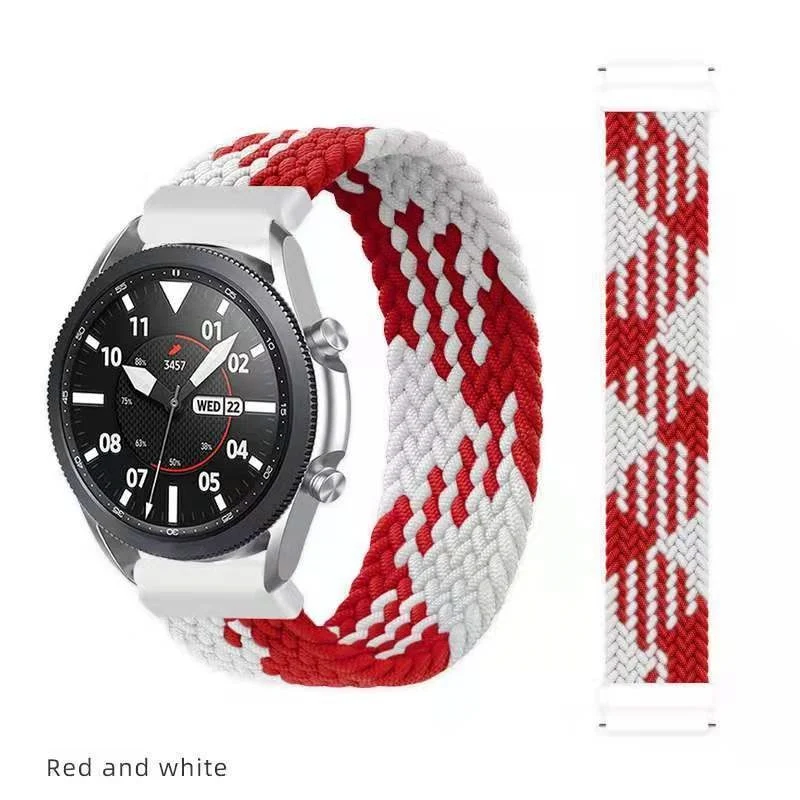 Title 17, 20mm Elastic Braided Nylon Strap for Smartwatch...