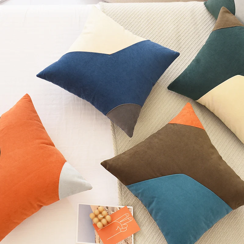 Almohada Nórdica de Color Sólido con Costuras Geométricas Lavable para un Confort Sofisticado y Decoración Moderna de Hogar. — foto 15