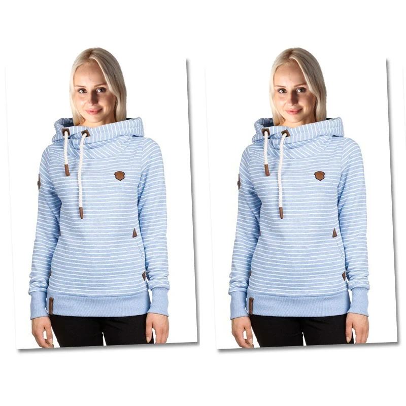 Sudadera de mujer a rayas plus terciopelo — foto 2