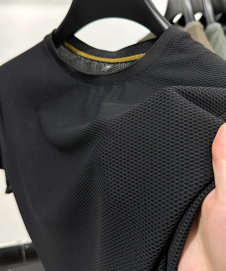 Title 14, Męski T-shirt Casual Oddychający Siateczka Okrą...
