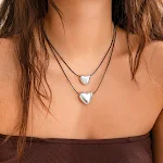 Colar com pingente de coração de amor e laço em fio de cera. Um acessório charmoso para presentear ou usar. — foto 8