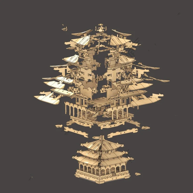 Title 3, Mortise-Tenon Structure Model Woodworking Jigsaw