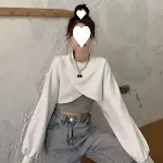 White Hoodie Gray Vest