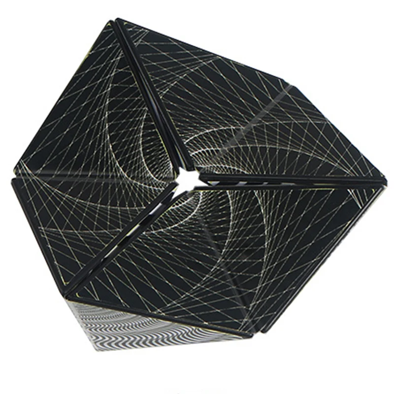 Cubo magnético de quebra-cabeça infinito irregular para descompressão. Gire, vire e alivie o estresse enquanto melhora o foco e a concentração. — foto 4