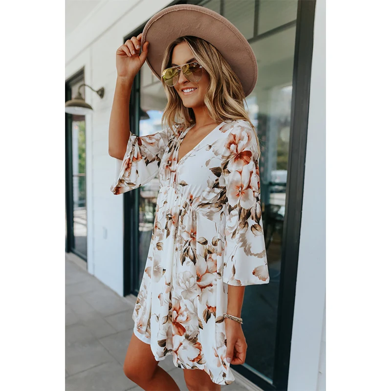 European and American Floral Dress for Girls. A comfortable and stylish summer dress with a floral design, perfect for p — photo 2