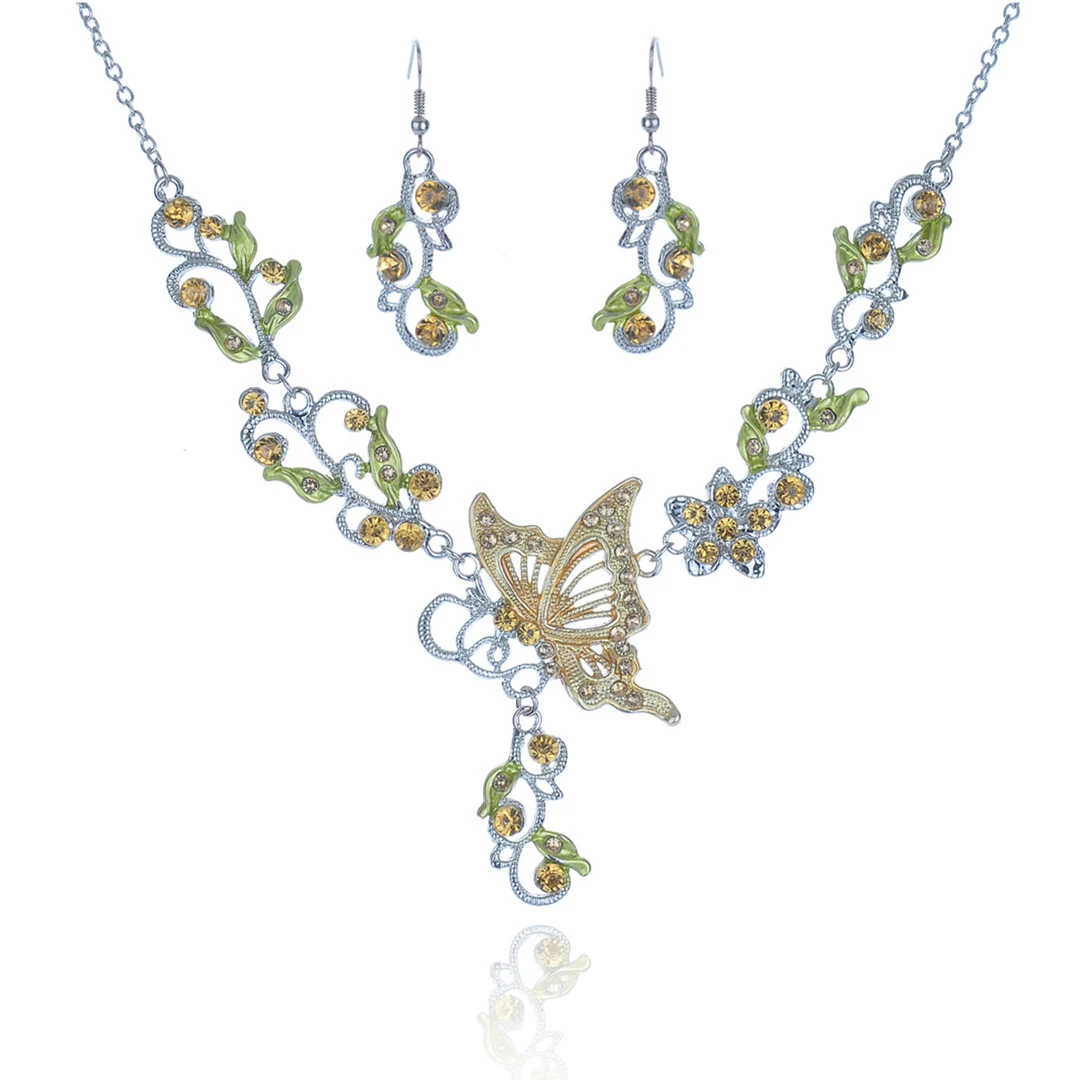 Dielian Flower ketting sieradenset, elegant voor vrouwen, delicaat bloemendesign, ideaal cadeau voor speciale gelegenheden. — foto 3
