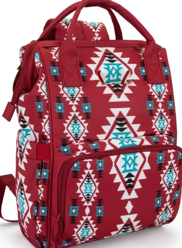 Mochila Retro Bohemian Estilo Étnico Ampla e estilosa. Perfeita para viagens, trabalho ou escola, com design único e charmoso. — foto 7