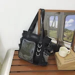 Bolsa crossbody transparente de design minoritário japonesa, estilo universitário fashion, versátil, bonita e com grande capacidade, perfeita para o dia a dia. — foto 30