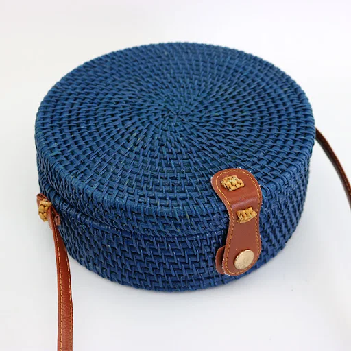 Title 2, Bolsa feminina de vime trendy, ombro ou transve...