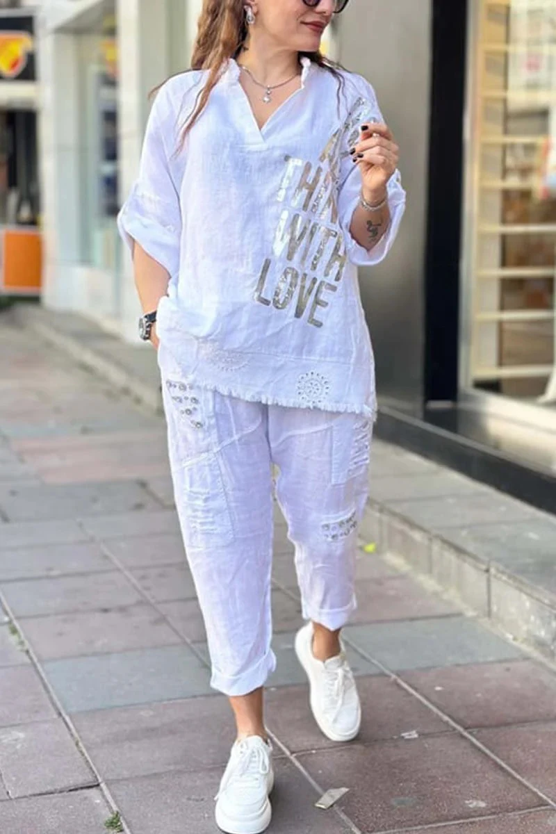 Title 3, Womens Fashion Half Sleeve T-shirt Printing Suit