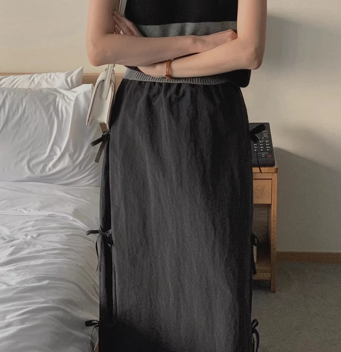 Title 26, Saia Midi Feminina com Laço Design Versátil par...
