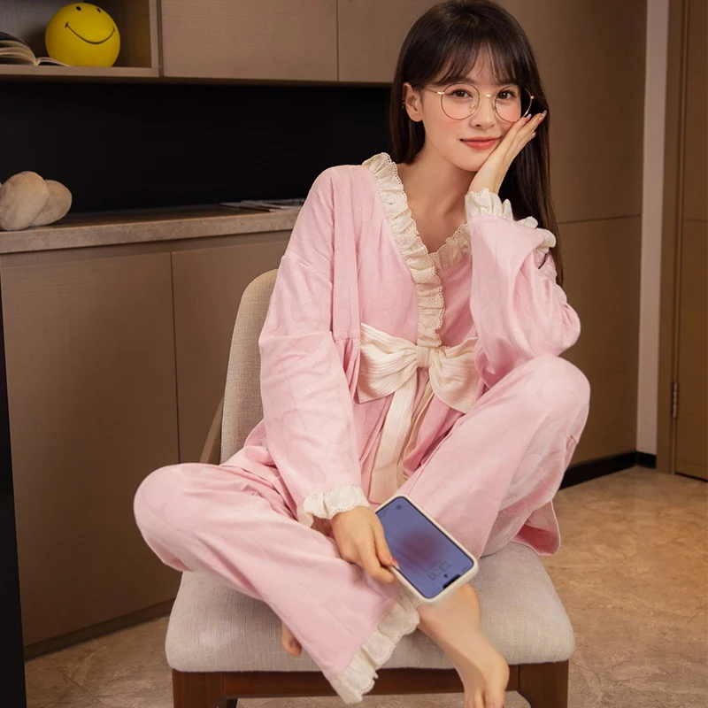 Title 6, Womens Long Sleeve Sleepwear Set, Sweet and Cu...