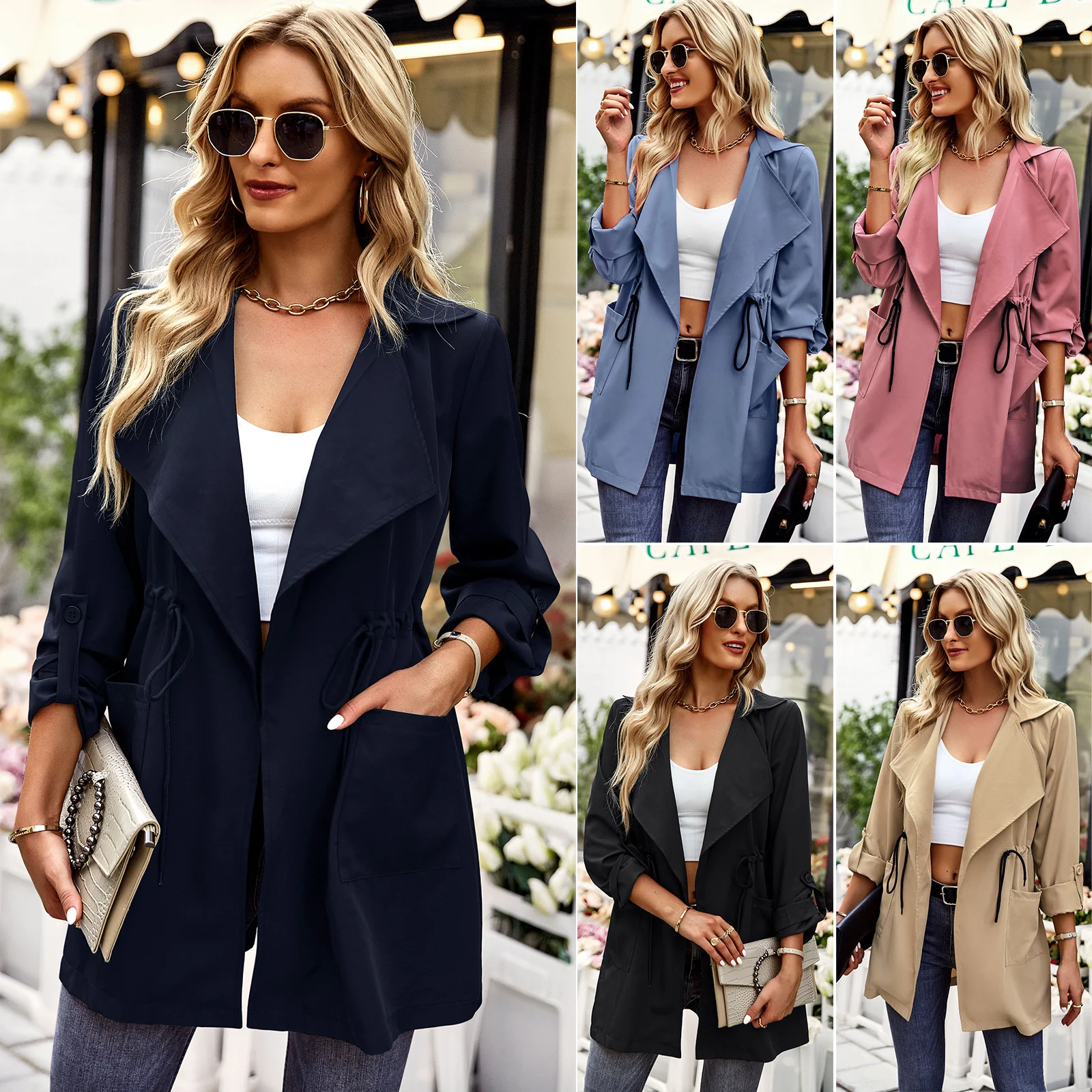 Title 6, Womens Fashion Temperament Leisure Solid Color...