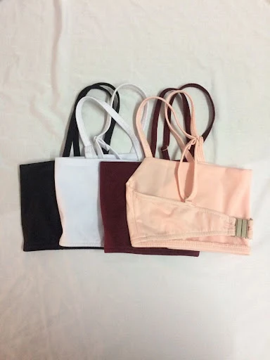 Title 12, Womens Solid Color Suspender Bikini Swimsuit Top