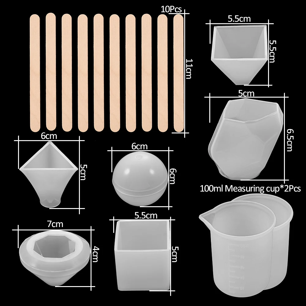 Kit de Material para Moldes de Silicone e Epóxi para Joias com Acessórios. Crie suas próprias joias personalizadas com este kit completo e fácil de usar. — foto 19