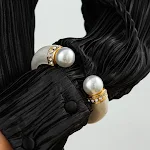 Pulseira Fashion Dopamina Primavera com Pérolas. Eleve seu estilo e humor com esta pulseira elegante e vibrante. Perfeita para a primavera. — foto 3