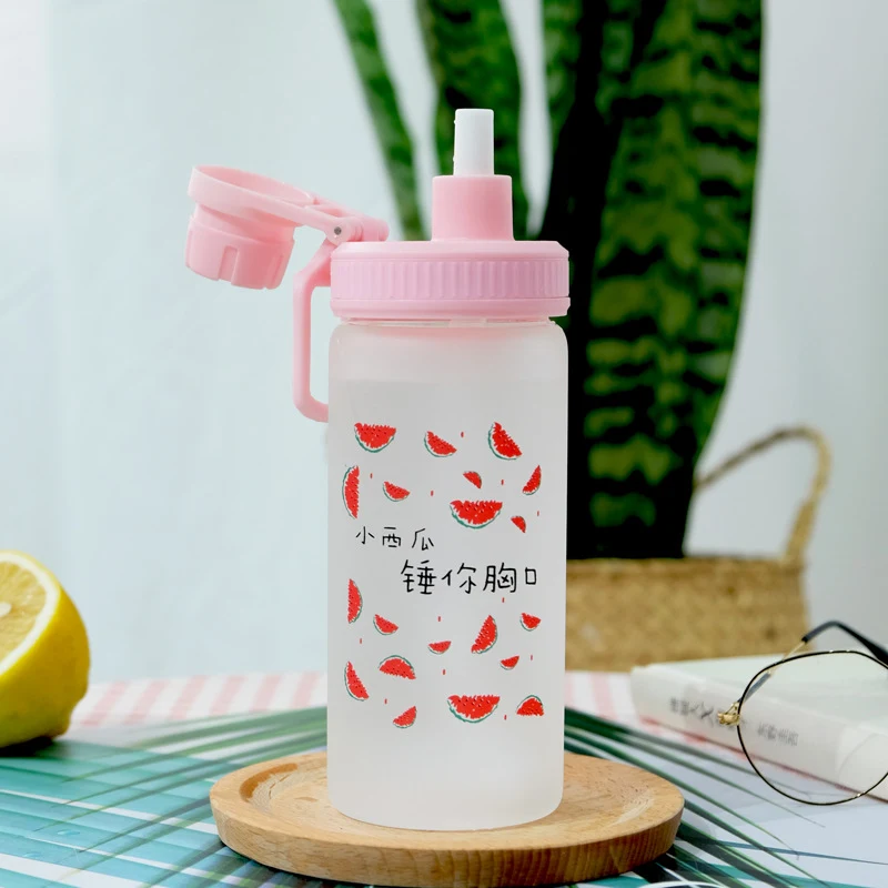 Title 5, Frosted Summer Straw Cup, Large-capacity Glass ...
