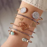 Pulseira de 6 peças do triângulo turquesa — foto 1