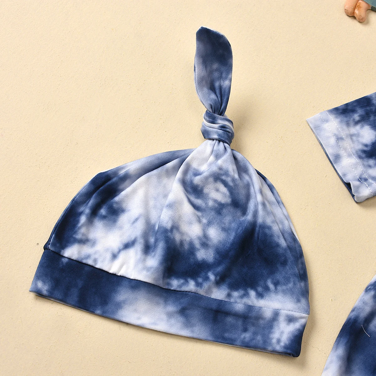 Saco de dormir infantil de algodão com mangas compridas tie-dye para meninos e meninas. Conforto e segurança para noites tranquilas, perfeito para bebês. — foto 2