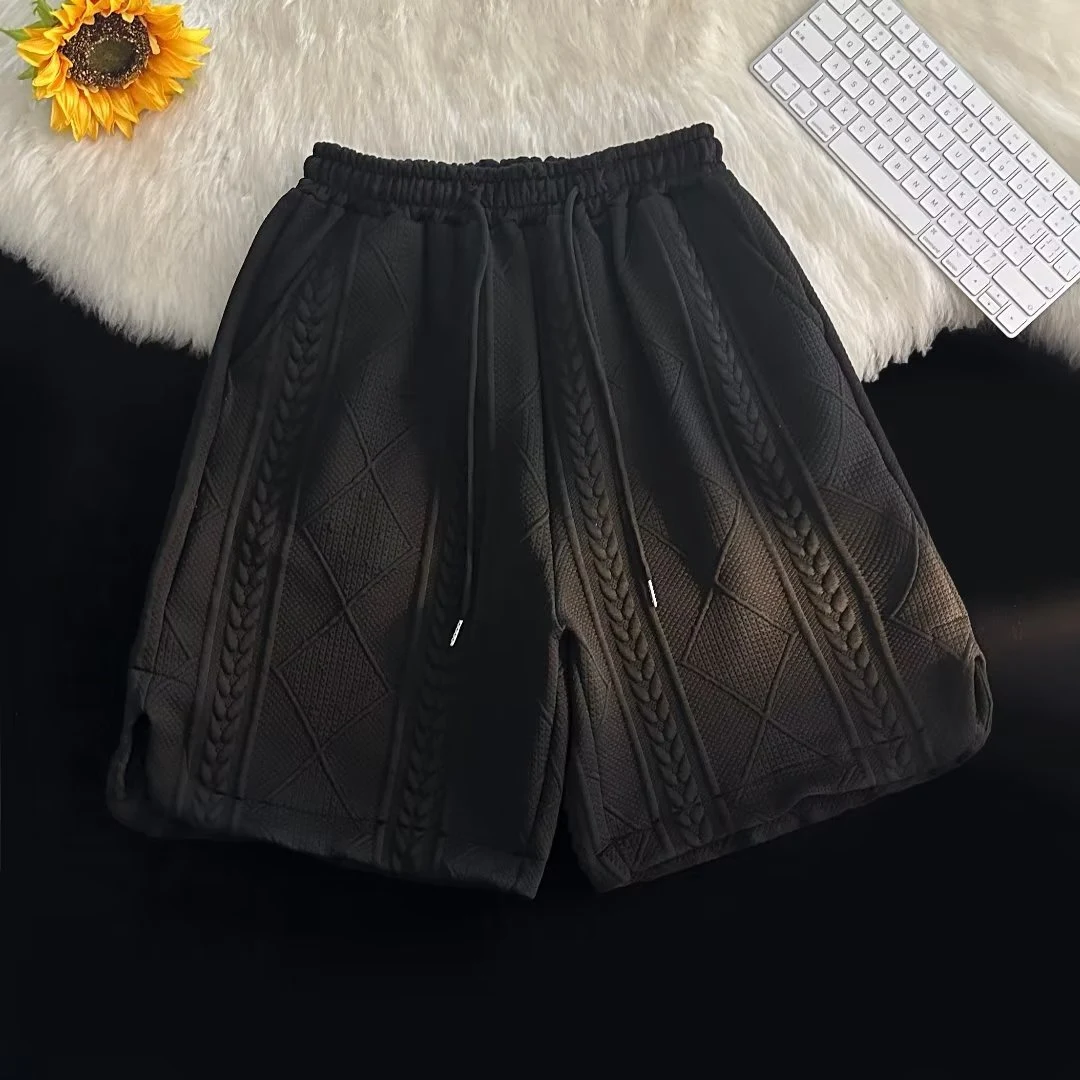Conjunto esportivo infantil folgado, manga curta, simples, calças cropped, perfeito para estudantes, confortável e moderno. — foto 7