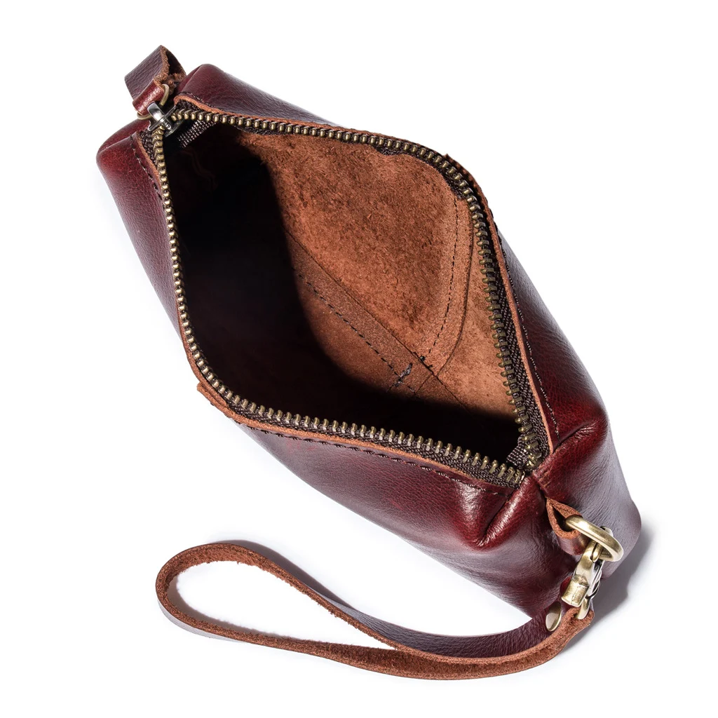 Crazy Horse lederen lange retro portemonnee clutch, eenvoudig en robuust, perfect voor het opbergen van uw dagelijkse benodigdheden. — foto 9