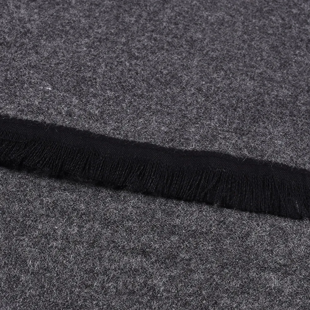 Fashionable Men's Cashmere Warm Contrast Scarf for winter. Enjoy warmth and style in any situation. A must-have accessor — photo 3