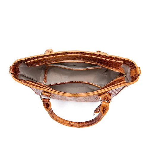 Title 34, Kadın Retro Moda Brahmin Timsah Desenli Taşınab...