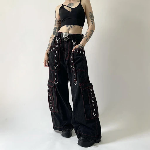 Title 9, Womens Dark Style Punk Heavy Industry Metal Ri...