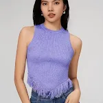 Women's Pure Color Halter Strap Elegant Knitted Sleeveless Top — photo 3