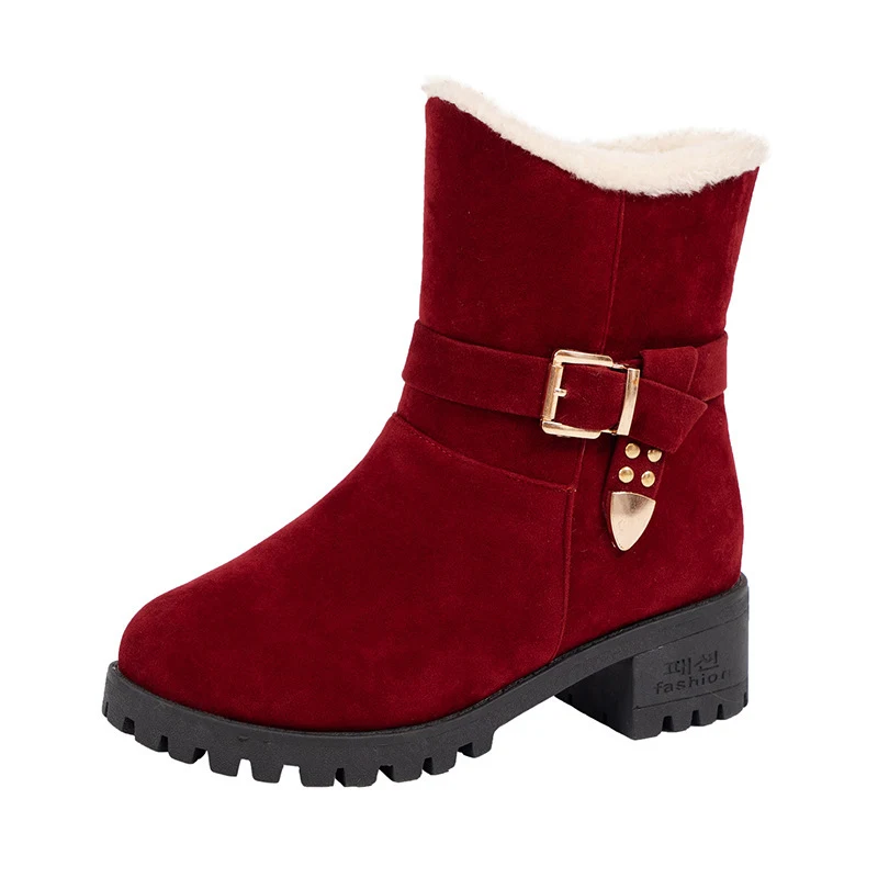 Short Boots Plus Velvet To Keep Warm Student Cotton Shoes Stay warm and comfortable this winter with these velvet-lined — photo 2
