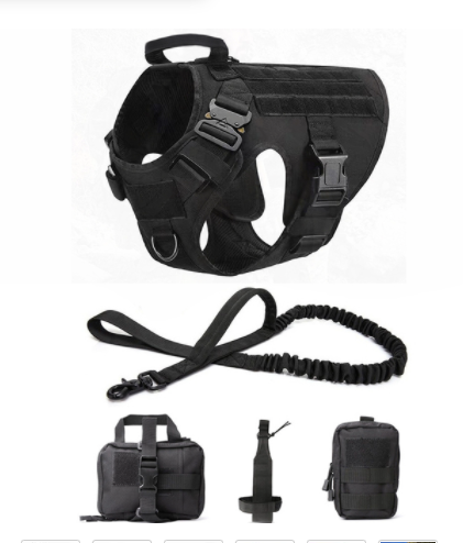 Title 12, Outdoor Tactical Elastic Leash Harness Set for ...