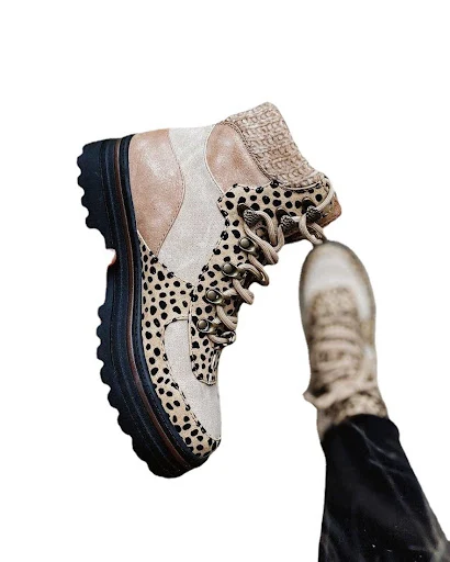 Title 2, Plus Size Lace Up Martin Boots Low Top Round To...