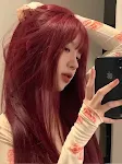 Straight bangs Raspberry Red