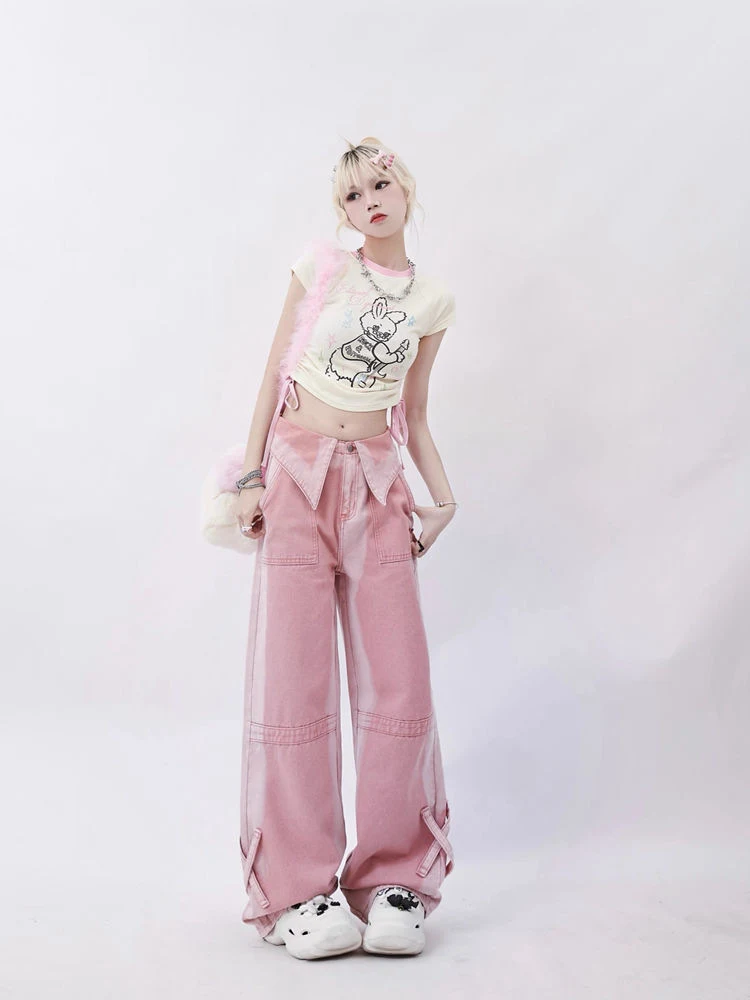 Title 9, Womens Loose Slimming High Waist Straight Jean...