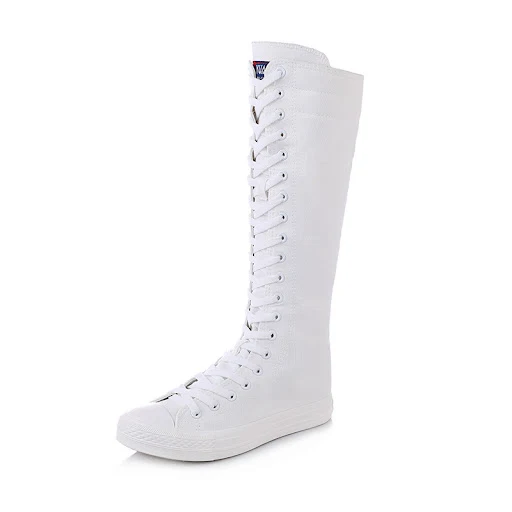 Title 4, Womens High-Top Casual Canvas Shoes with Zippe...