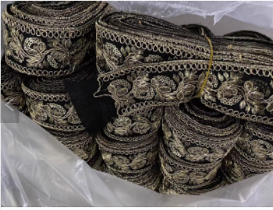 Title 6, Gold Thread Stranded Rope Embroidery Ribbon for...