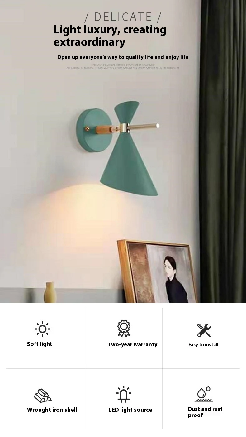 Title 3, Macaron Simple and Modern Decoration Wall Lamp....