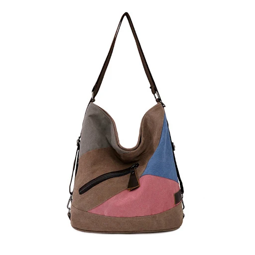 Title 6, Fashion Art Canvas Bag with Stitching and Contr...