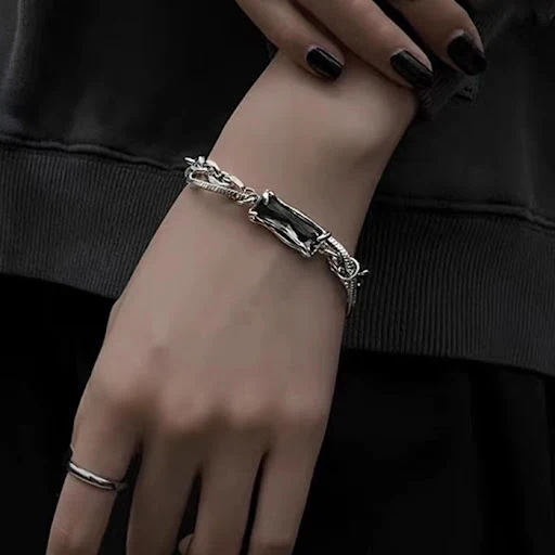 Title 10, Pulseira de Aço Titânio para Casal com Diamante...