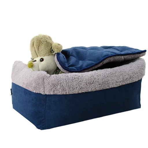 Title 4, Flip Pet Nest Removable Pet Beds with Blanket o...