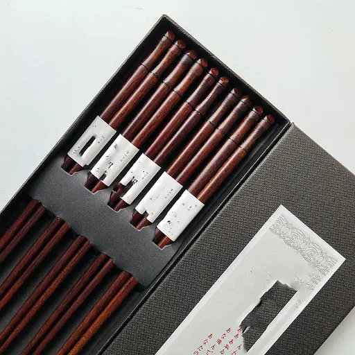 Title 5, Craft Muzi Solid Wood Old Lacquer Gift Chopstic...