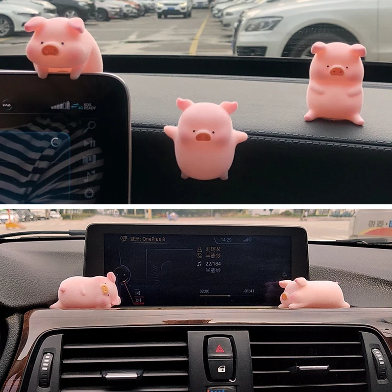 Cute Cartoon Pig Car Accessories for a Fun Ride. Brighten up your car's interior and make every journey a delightful and — photo 10