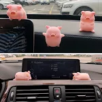 Cute Cartoon Pig Car Accessories for a Fun Ride. Brighten up your car's interior and make every journey a delightful and — photo 10