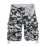 Men's loose casual camouflage tooling shorts, comfortable and versatile, perfect for everyday wear and outdoor activitie — photo 1